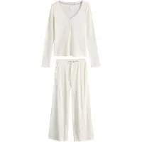 Next Pyjama lichtbruin / pastelgroen / rosa / wit