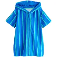 Next Badjas blauw / lichtgroen