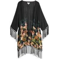 Ted Baker Badjas kort groen / koraal / zwart