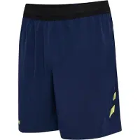 Hummel Sportbroek donkerblauw / geel