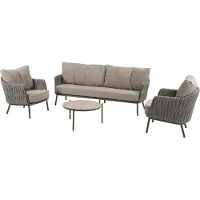 4 Seasons Outdoor Vic Cannes stoel bank loungeset 4 delig organic terre Taste 4SO