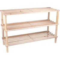 Alpina Schoenenrek - 3-Laags Schoenenbank - Hout - 74 x 26 x 48,5 CM - Tot 10 Paar Schoenen