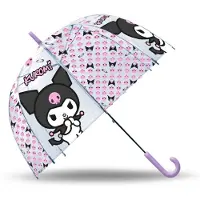 K-KIDS kinderparaplu – transparante bell-paraplu met handvat – 46 cm – lichtgewicht en veilig - Hello Kitty