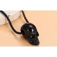 Yehwang ketting - Punk - Schedel -Titanium - Staal - Plating - Halloween - Unisex - Hanger - zwart - skull - cadeau
