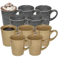 Secret De Gourmet Koffiemokken - 10x stuks - 200 ml - kleuren gemixt
