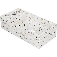 Ink Fontein versus 36x18x9 cm composiet links met kraangat mat multi terrazzo
