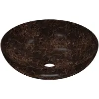 Ink Waskom convex 40 rond 40x40x13 cm natuursteen glans emperador