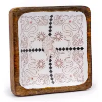 Ancient Wisdom - Decoratief beeld - Handgesneden Boeddhabeeld 40 cm van Suar-hout - kunstwerk - interieurdecoratie - zen - cadeau - Balinees