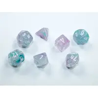 Chessex Nebula Mini-Polyhedral Wisteria/white Dobbelsteen Set (7 stuks)