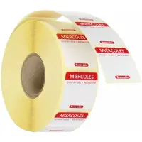 Hendi Voedselveiligheidsstickers, multifunctioneel, eenvoudig verwijderbaar , , Woensdag, Rood, 1000 st., 25x25x(H)mm