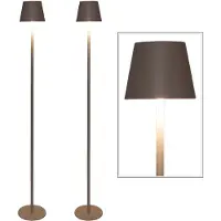 Anna's Collection Anna Collection Portable lamp staand Ambiance - 2x - beige/zand - 120 cm - aanraaksensor - draadloos/oplaadbaar met USB - binnen/buiten