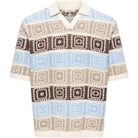 Only & Sons Trui 'ONSBART' beige / hemelsblauw / bruin / wit