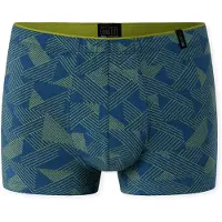 Schiesser Boxershorts ' Long Life Soft ' blauw / grasgroen