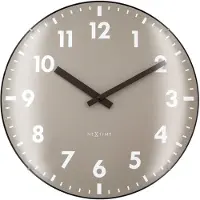 Nextime Duomo Wandklok Ø35 Cm Kaki - Wandklokken Glas Khaki - 3542KI