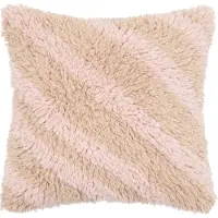 Fonq Strippi Sierkussen 50 x 50 cm - Roze / Beige