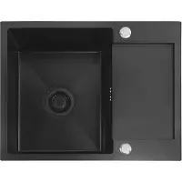REA Stalen Spoelbak Paul Black without kitchen faucet