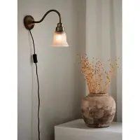 PR Home Wandlamp Emmi, brons / oud-messing, Woon-/ Eetkamer, metaal, Vintage, wandlamp