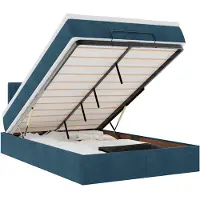 vidaXL Ottoman bed met matras en LED's 120x200cm fluweel donkerblauw
