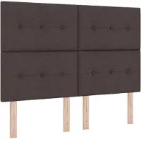vidaXL Boxspring bed met hoofdeinde Donkerbruin 200 x 160 cm Stof