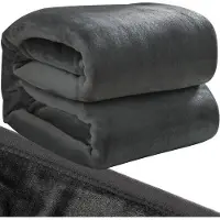 Ruhhy Luxe Microvezel Deken – 160×200 cm – Extra Warm, Zacht & Dik – Grijs – Premium Plaid voor Bank & Bed