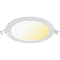 BES LED LED Downlight Inbouwspot - Brinton Thin - 12W 1120lm 120° Bundelhoek - Aanpasbare Lichtkleur 3000K-4000K-6500K - IP40 - Rond - Wit - Ø170mm Buitenmaat - Ø150mm Zaagmaat