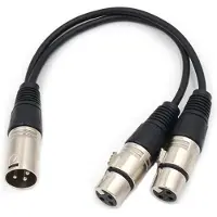 Soundlab 1x XLR (m) - 2x XLR (v) audio splitter | 0,20 meter