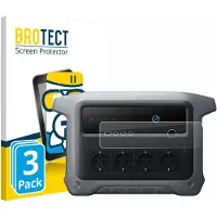 BROTECT Screenprotector 3 Stuks voor Anker SOLIX C1000 Gen 2 Beschermglas transparant