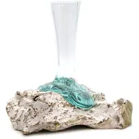 Joy of Balance Gesmolten Glas op Hout - Medium - Vaas - 24x16x12cm