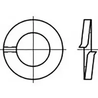 Toolcraft TO-6854091 Veerring Binnendiameter: 14 mm DIN 127 Verenstaal Verzinkt 500 stuk(s)