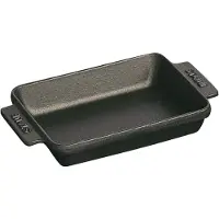 Staub Mini schotel - rechthoekig - 15 x 11 cm - zwart 0,25 l