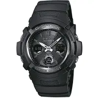 Casio G-shock Heren Zwarte Horloge AWG-M100B-1AER
