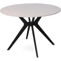Rousseau Tafel 'apollo' 110 cm rond glanzend steen snow wit