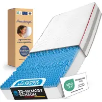 Arensberger FLEXX Koudschuim Matras – 120cm x 200cm x 25cm – met 3D Memory Foam 7-Zones Omkeerbaar Matras met H4, H3, H2 Gemengde Hardheid en Optimale Drukverlaging - matras 120 x 200 cm