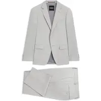 BOSS Tweedelig slim-fit pak van een materiaal met microdessin