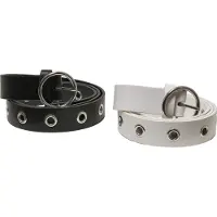 Urban Classics Synthetic Eyelet Belt 2 Units Wit,Zwart S-M Man