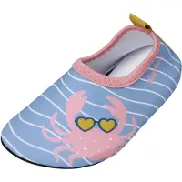 Playshoes Strand-/badschoen 'Krebs' duifblauw / mosterd / rosa