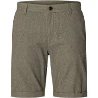 Selected Chino 'SLHLuton' olijfgroen / wit
