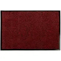 Floordirekt Deurmat Brasilia - Wasbare & Krachtige Vuilvangmat - Rood 90 x 120 cm - Voor Binnen & Buiten - Vuilafstotende Mat met Antislip Achterkant - Verkrijgbaar in 4 Kleuren & 3 Maten