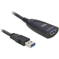 DeLOCK 83089 USB-kabel USB 3.0 USB-A stekker, USB-A bus, DC-bus 3,5 mm 5.00 m Meerdere kleuren