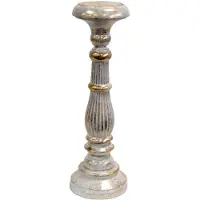 WGifts Vintage Kandelaar - Wit & Goud - Kaars Houder - 40cm Hoog