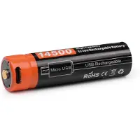 OrcaTorch 750mah Usb Batterij Zilver