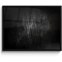 PosterMonkey Poster in lijst - Fotolijst 70x50 cm - Posters - Metaal print - Zwart - Glitter - Posterlijst zwart - Decoratie - Wanddecoratie woonkamer - Muurdecoratie slaapkamer