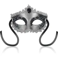 Ohmama MASKS | Masks Black Diamond Eyemask - Grey | BDSM | Unisex | Fetish Mask | Bondage | Mask