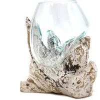 Ancient Wisdom Gesmolten Glas op Whitewashed Stronk - Medium Kom