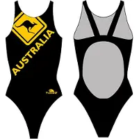 Turbo Australia Kangaroo Signal Pro Resist Swimsuit Zwart XL Vrouw