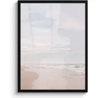 PosterMonkey Poster in lijst - Fotolijst 50x70 cm - Posters - Zee - Strand - Golven - Natuur - Zomer - Posterlijst zwart - Decoratie - Wanddecoratie woonkamer - Muurdecoratie slaapkamer