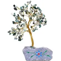 Ancient Wisdom - Decoratief beeld - Boomagaat edelsteenboom met 160 stenen - kunstwerk - opbergdoos - handgemaakt - cadeau