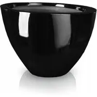 Polnix Zwarte Glasvezel Plantenbak Ovaal 55x28x35 cm - Duurzaam & Stijlvol