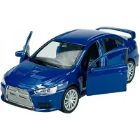 Welly Mitsubishi Lancer Evolution X Blauw Metaal 1:34 Modelauto