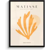PosterMonkey Poster in lijst - Fotolijst 50x70 cm - Posters - Matisse - Geel - Moderne kunst - Abstract - Posterlijst zwart - Decoratie - Wanddecoratie woonkamer - Muurdecoratie slaapkamer